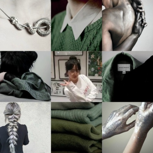 slytherin idols - slytherin yerim moodboardyeri’s favorite class is dada and she’s a chaser on the q