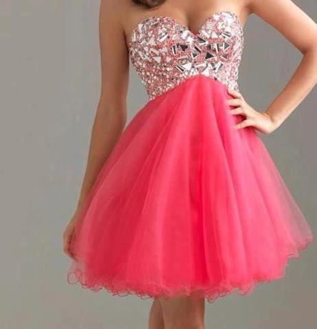 Short coral prom dresses