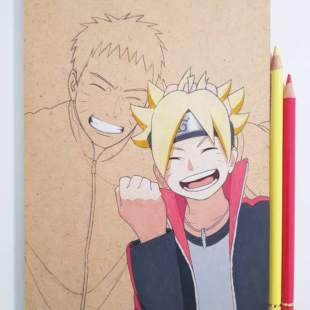 Dhouringan on X: Naruto woodart colouring process #anime #naruto #drawing # sketch  / X