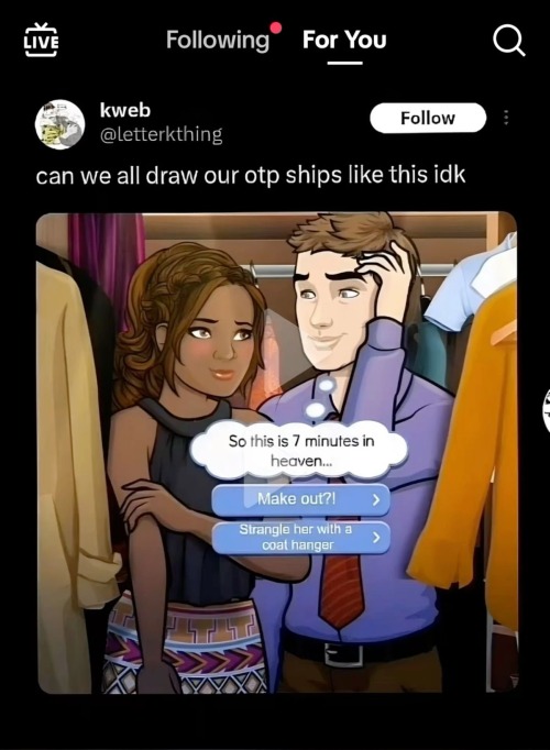 Making A Silly Self-ship Thing Based On This But I Havent Got To Working On Murderface Bc I Get Embarrassed