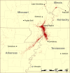 earthstory:
“ The New Madrid Seismic Zone
About once a year, residents of the counties at the border between Kentucky, Tennessee, Missouri, and Arkansas will feel the ground roll beneath their feet. This image maps out the location of earthquakes in...