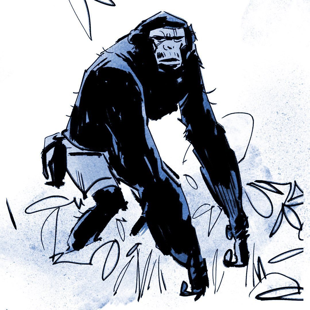 Notes from the sketchbook…
-
#guerillas #chimps #chimpanzees #war #vietnam #monkey #action #adventure #charactersketch #comics #warcomics #comicartwork #comicartists...