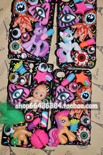 Japanese Harajuku nadia zipper song the cream IPONE4/4S phone shell Unicorn stars eye US $18.65 ♥ uo