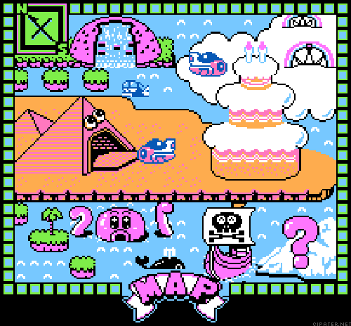pixelclash:  Yume Penguin Monogatari (夢ペンギン物語) - Konami - Famicom - 1991 I appreciate that there’s a cake bigger than the pyramids there. 