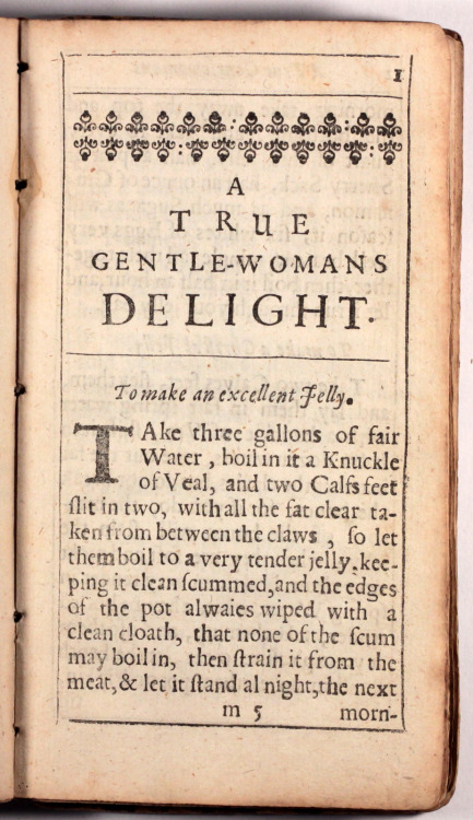 A True Gentlewoman’s delight printed in 1659Rare 17th century cook book 