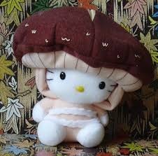 mossful:Kitty dresses as a very high-grade shiitake mushroom called “Donko” or winter mushroom.