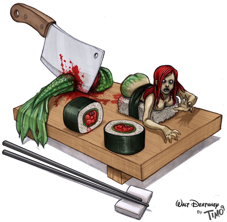 pupilaslejanas:  Ariel at the Sushi Bar by ~TmoeGee  