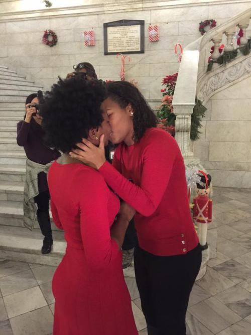 wlweddings:Ferguson activists Alexis & Brittany, seen on Black Lesbian Love Lab