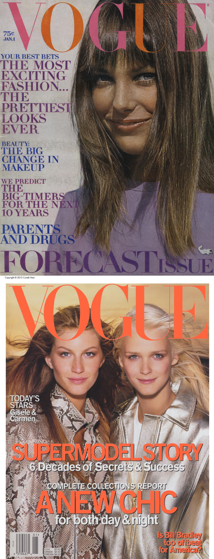 vuittonable:  vogue covers from the beginning of each decade: 1900 to 2010 