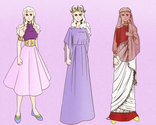 aegontheconquerorwithteats:DAENERYS TARGARYEN’S OUTFITS IN A DANCE WITH DRAGONS(AGOT, ACOK, AS