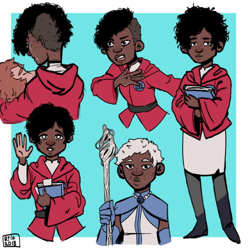 riladoodles:day 40a little character sheet for an up coming project ;)[image description: several dr