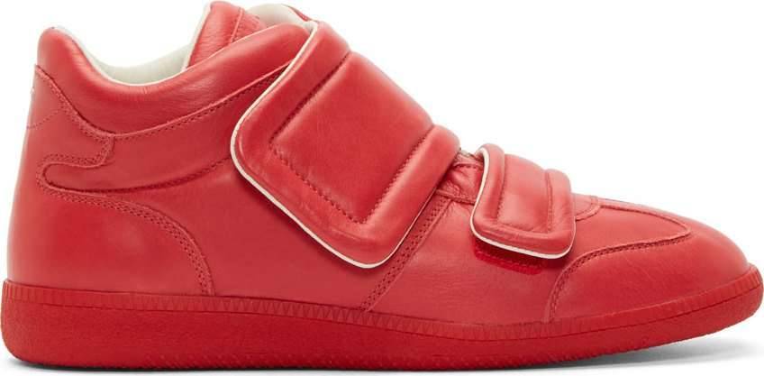 manly-shoes:  Red Leather Clinic Sneakers