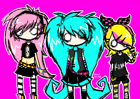 ghost–towne:Fuck it, scene vocaloids Hell yes!