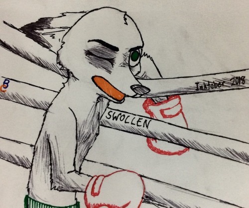 theblueberrycarrots: Inktober 2018 #17: Swollen OOF Nick has now learned the hard way that when Judy