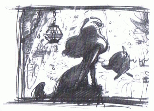 mermaidchan05:scurviesdisneyblog:Part of Your world Storyboard by Glen KeaneThese are just so full o