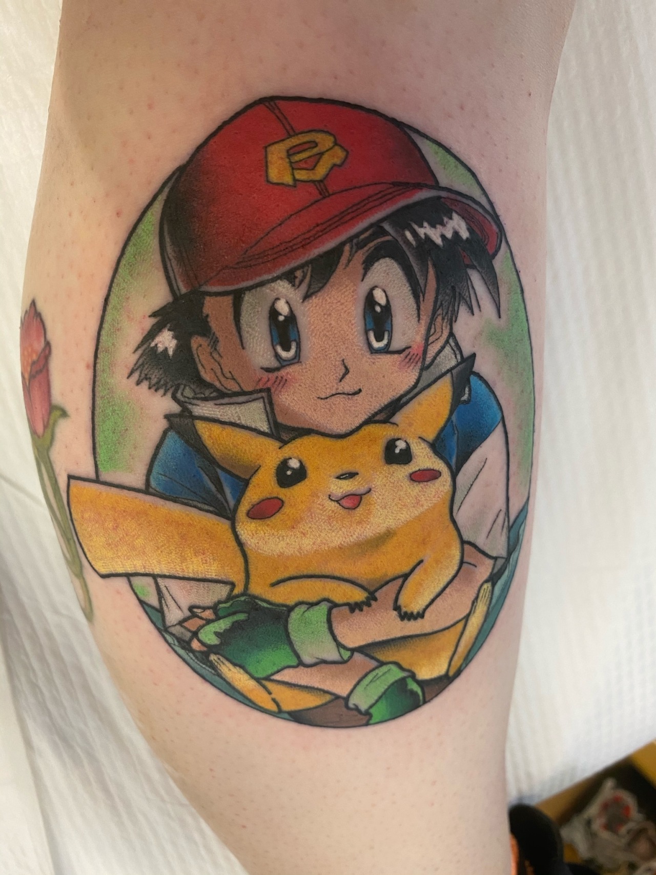 deziderium:Guess who got another Pokémon tattoo?Done by Torie Wartooth at Dark Age