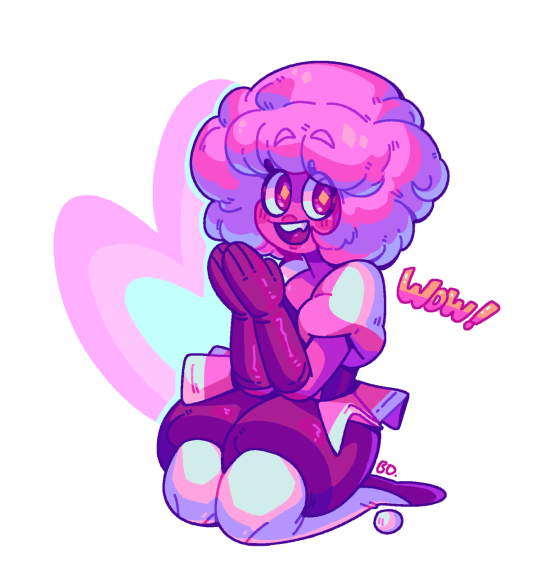 im-hungry-all-day-long:‪Shes cotton candy :3‬‪I’ll draw more demantoid tomorrow‬