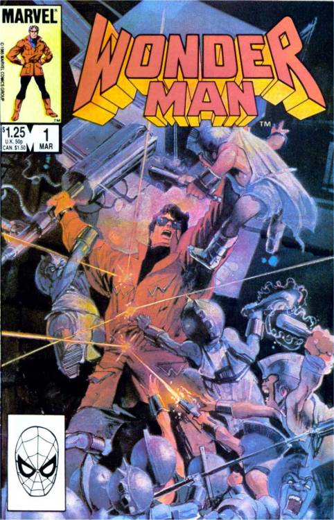 themarvelwayoflife:  Wonder Man One-Shot (1986) cover by Bill Sienkiewicz. 