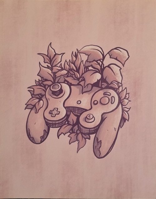 retrogamingblog - Floral Nintendo by eyesonfireartprints...