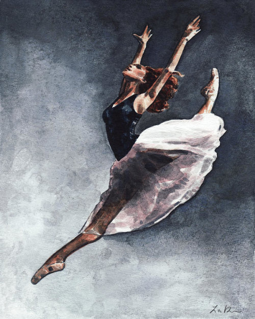Misty Copeland Leap by Laura Row“I knew that I just didn’t have it in me to give up, even if I