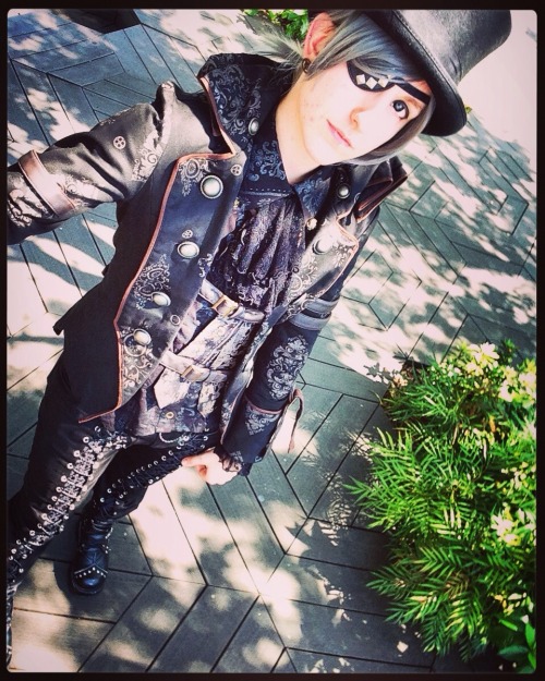 September Harajuku fashion walk. Wearing h.NAOTO STEAM, Sixh., and YOSUKE.