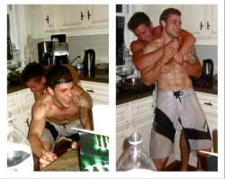 uclafratjockn2cock:  True bromo-erotic behavior…… U just know the one behind the other is hard as a fuck’in rock…. and HOT-AS-FUCK from what I can see…