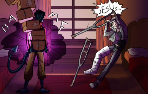 ask-silvercrawler:In which Quicksilver nearly breaks his other leg trying to move into the X-Mansion