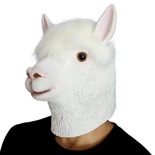  CreepyParty Novelty Halloween Costume Party Latex Animal Head Mask Alpaca Where to buy and Price:  