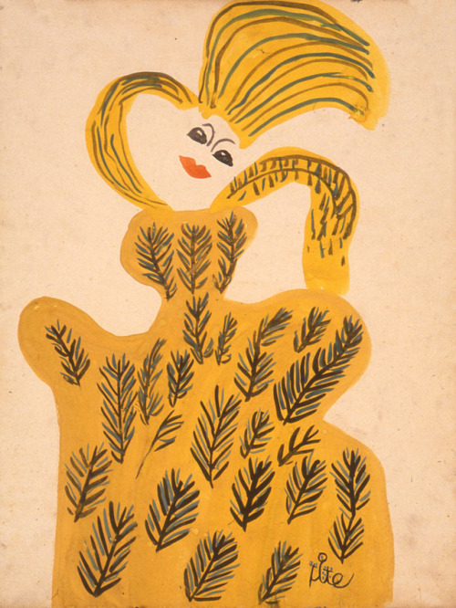 chanelbagsandcigarettedrags:Baya, Femme robe jaune fond blanc, (Woman in yellow dress on a white bac