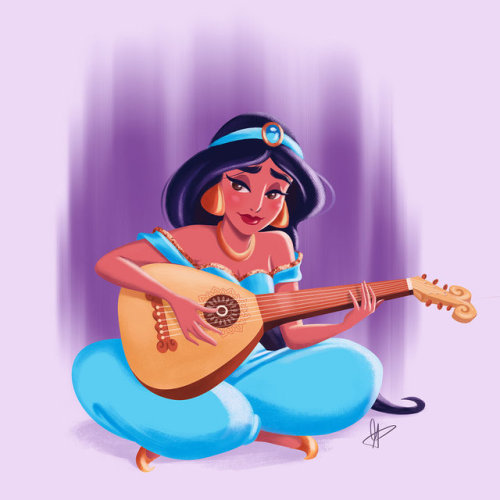 princessesfanarts: Jasmine by MaxiePerlberg  <3