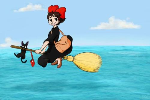 A cute Kiki I drew a while back((Jiji is my favorite part))