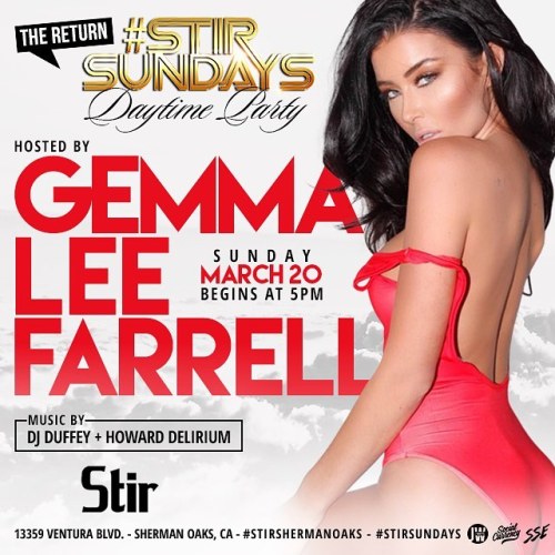 #StirSundays are back! 😎😎Everyone come out and join me and my girls this Sunday 5pm for the hottest day party ☀️☀️ in LA 🌴🌴 you know we are gonna have the spot 🔥🔥 doors open at 5pm DM @stirshermanoaks for bottle service 🍾🍾