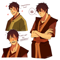 azulas-lightning-bolt:  pockicchi:  ZUZUUUUUUUUUtwitter | ig [ID: Three digital drawings of Zuko from Avatar The Last Airbender. In the first he is wearing his Earth Kingdom robes from book two. He is shown from the bust up, and smiling with his mouth