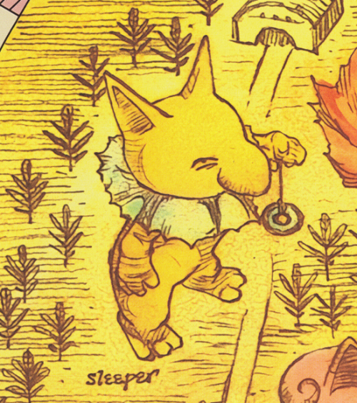 hirespokemon:Possibly late 1997, awesome ancient-looking Kanto Map by the amazing Mitsuhiro Arita, m