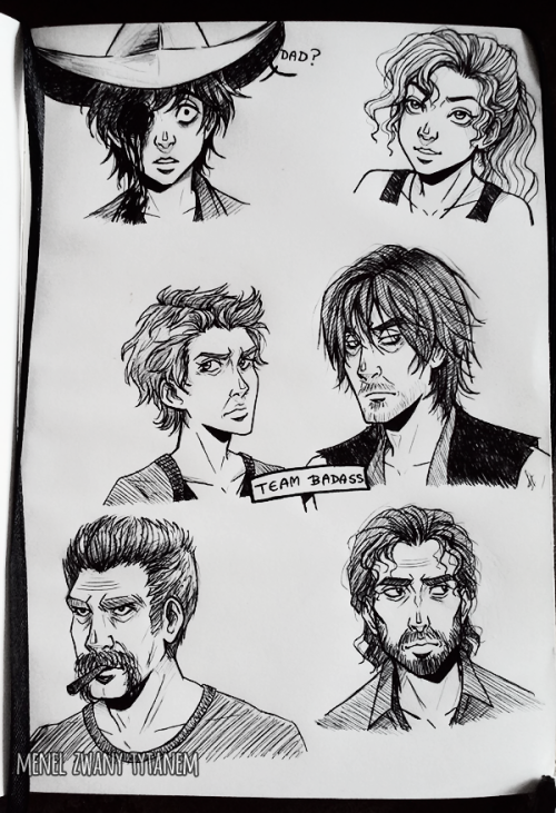 here are some the walking dead characters i drew in my sketchbook ^^