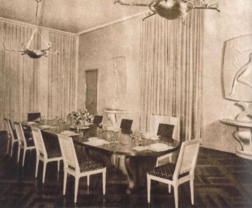 The dining room in the Buenos Aires residence of Jorge Born II and Matilde Frías designed by Jean-Mi