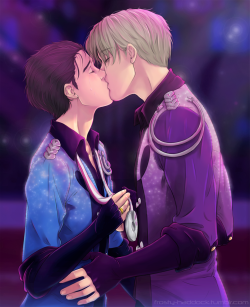 frosty-haddock: - Stammi Vicino, Non Te Ne Andare - I’m very proud of this piece, and I just want to say that Yuri On Ice gave me something very important to hold on to, and I can’t wait to see what’s in store for us in Season 2 &lt;3Available