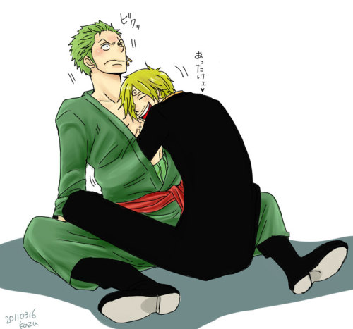 Sanji: aah so beautiful hot Zoro: ///! Zosan