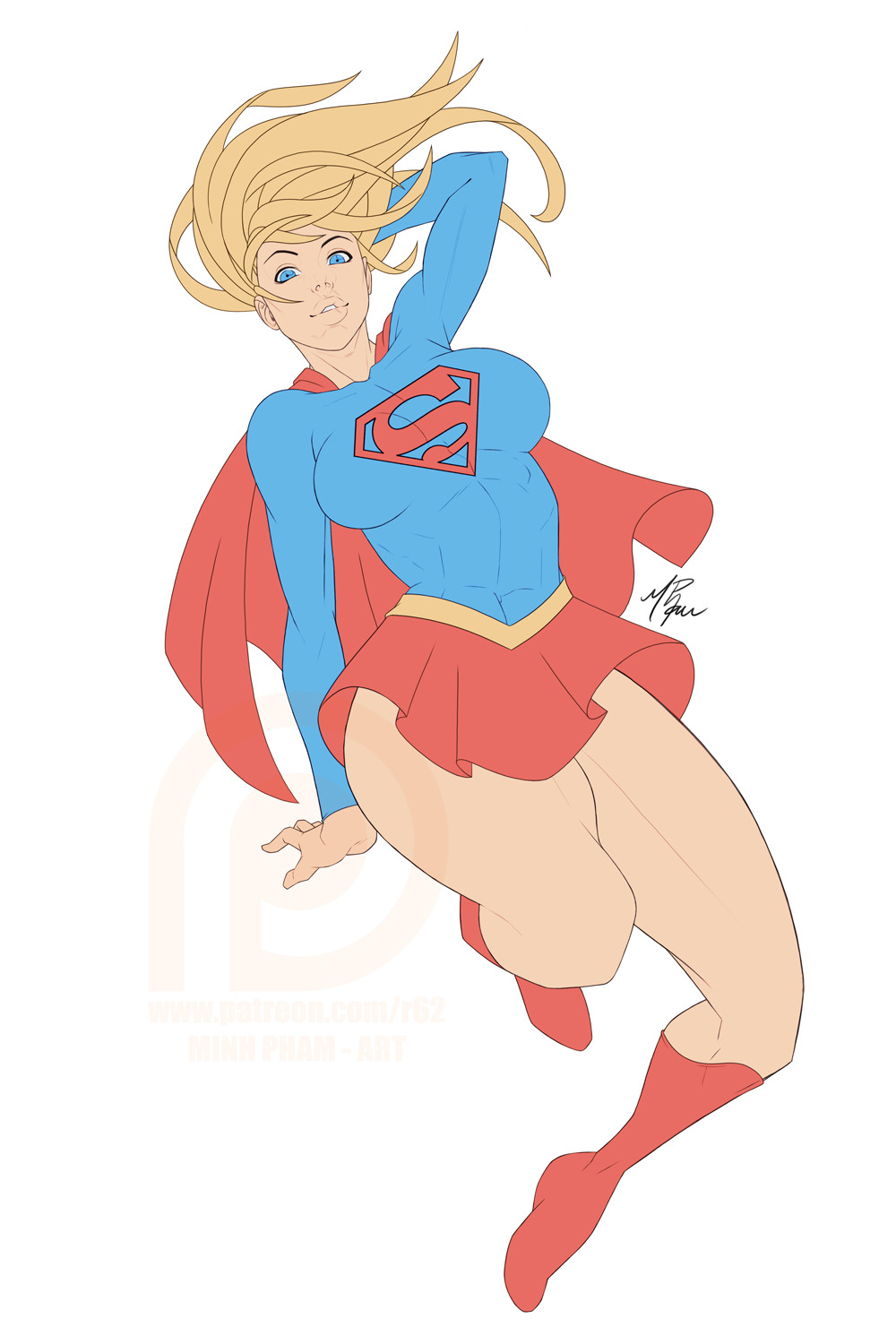 ryu62: PREVIEW - Supergirl This month’s patreon sponsored illustration is Supergirl