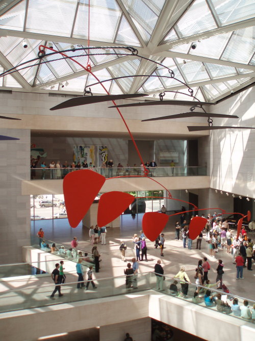 Atrium, With Calder Mobile, National Gallery of Art East Building, Washington, DC 2006.The atrium is