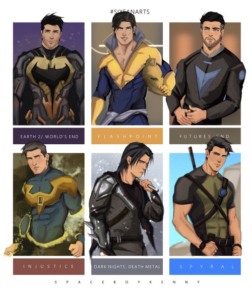 and I’m done!Six Fanarts: Dick Grayson version