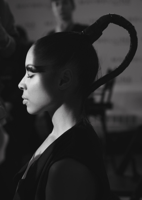 Hair @ Chromat FW15  ph. Nick Blumenthal