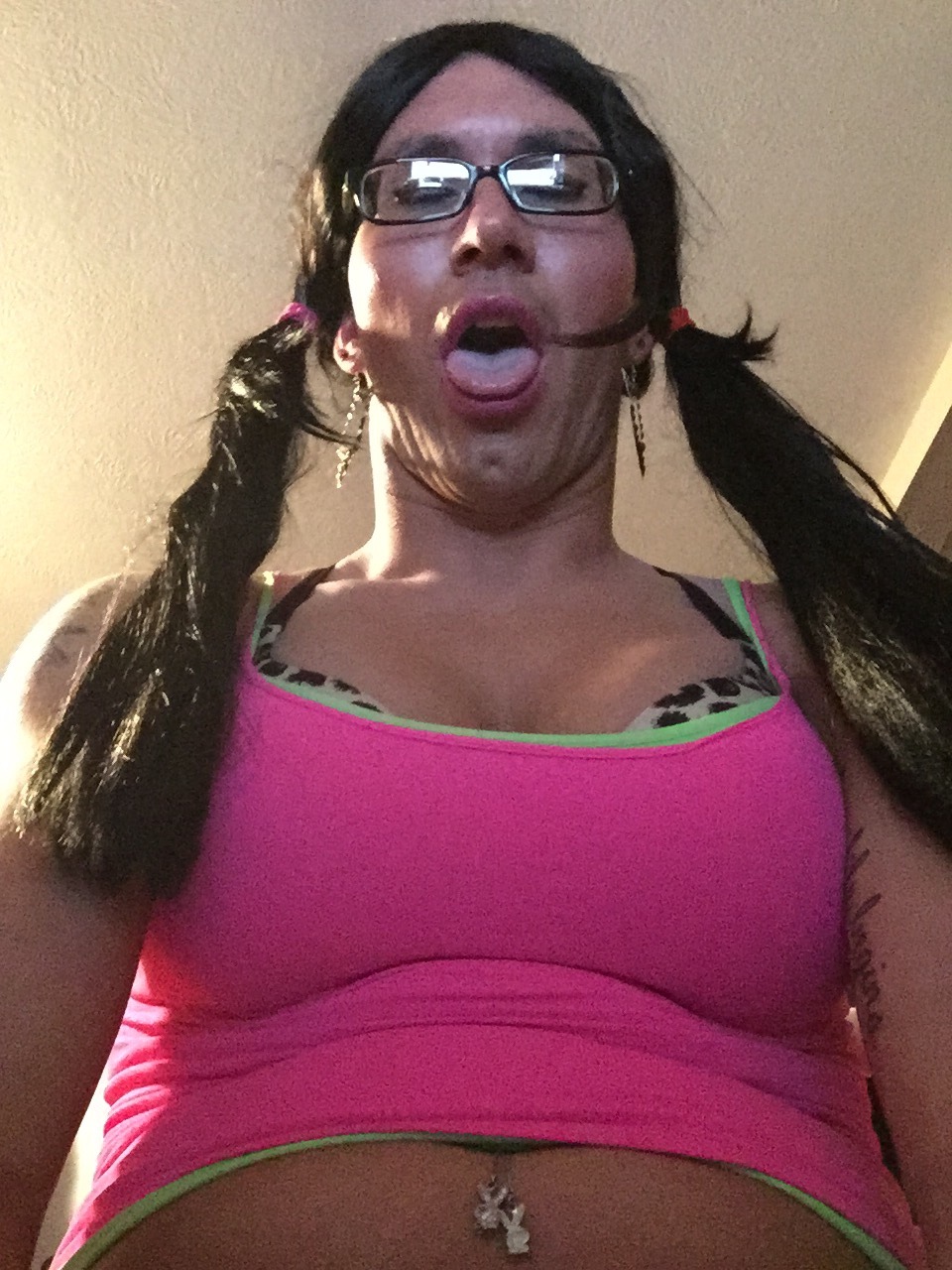 brittneybbccumslut:  Another dumb bimbo Crossdressing slut! Expose her for the sissy