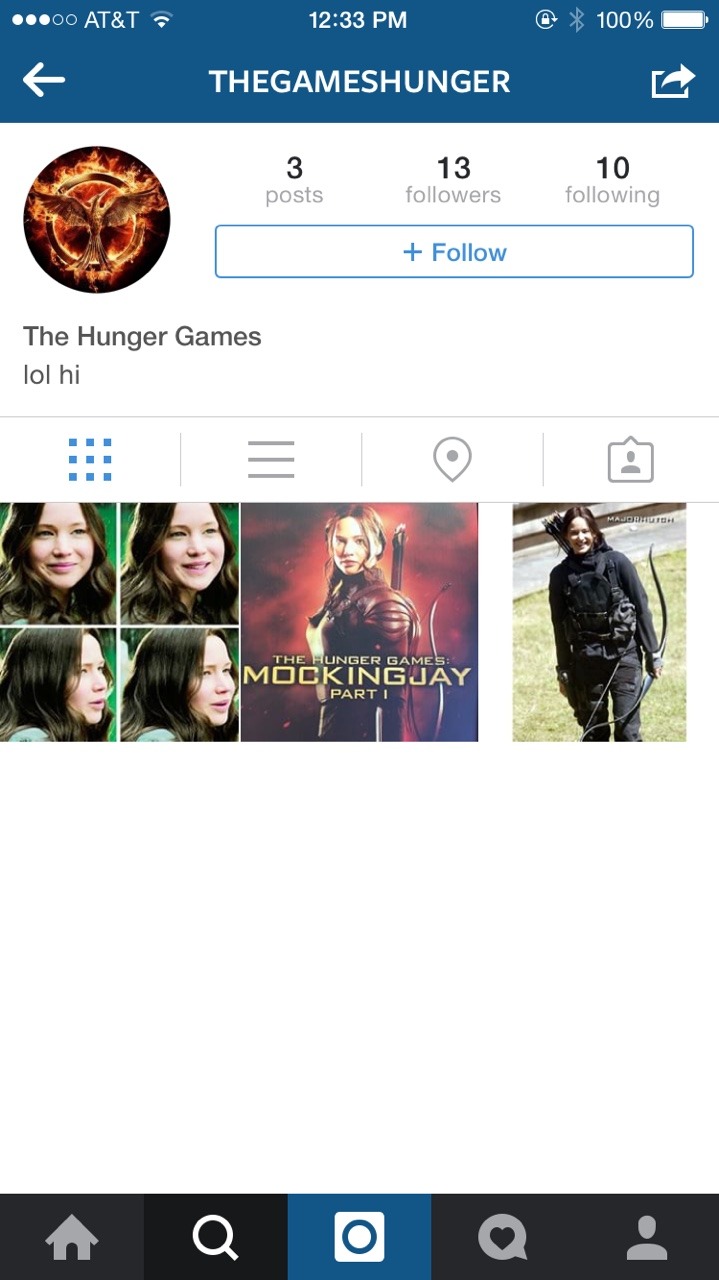 made a new hunger games instagram acc.
