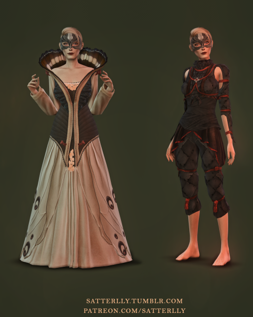 Dragon Age: Inquisition - Grand Duchess Florianne outfitNew mesh Assassin outfit  + Butterfly dress 