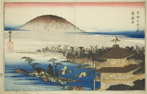 aic-asian: The Temple of the Golden Pavilion (Kinkakuji), from the series “Famous Places in Kyoto (K