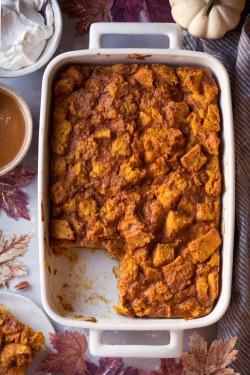 sweetoothgirl:    Pumpkin Bread Pudding  