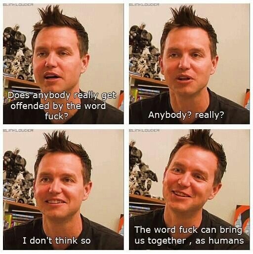 Mark Hoppus. Bringing humans together since &lsquo;72.