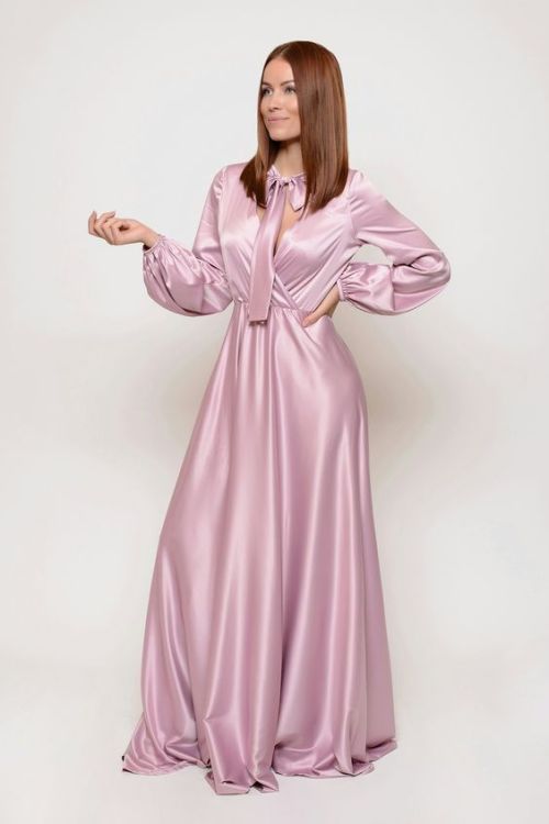 Silky pink gown - not dressing down