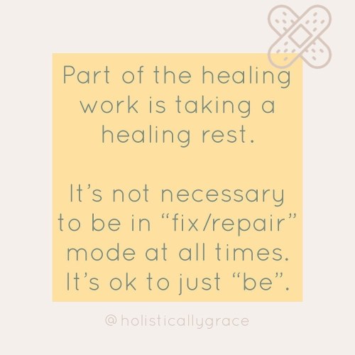 Posted @withrepost • @holisticallygrace Gentle reminder that healing is exhausting and uses up a lot